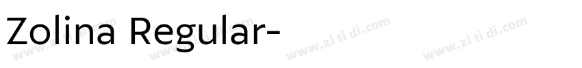 Zolina Regular字体转换